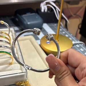 Elegant Silver Bangle Bracelet